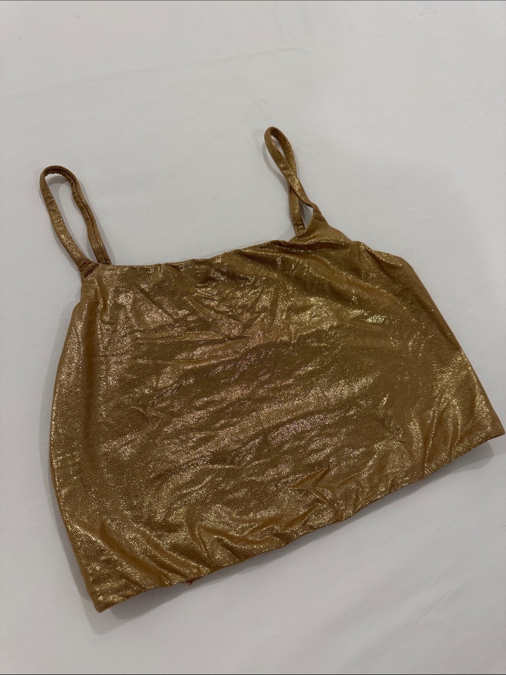 SKIMS Gold Metallic Spaghetti Strap Camisole